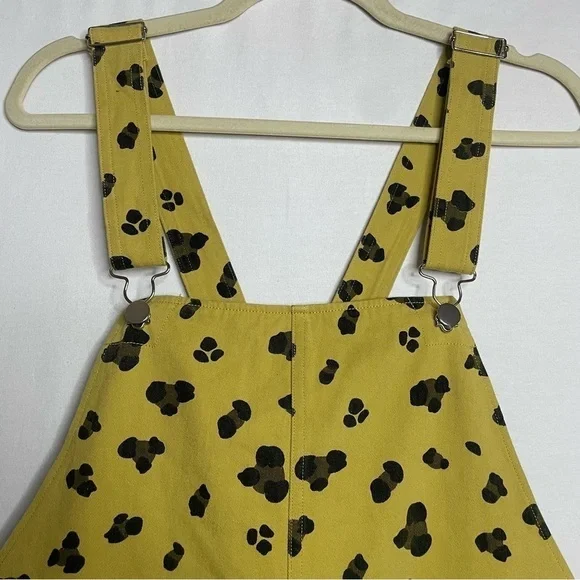 Entro Boho Leopard Pinafore Jumper Overalls Mini Dress - Picture 5 of 15